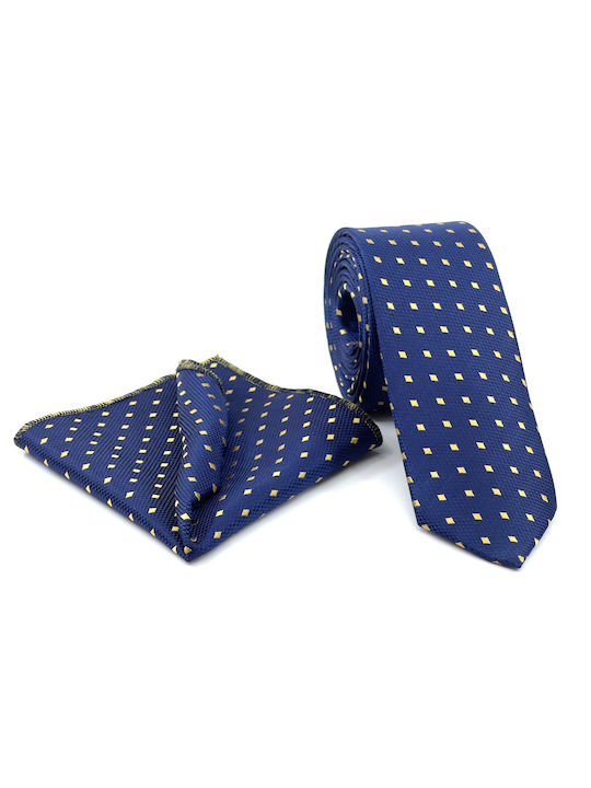 Legend Accessories Herren Krawatten Set Synthetisch Gedruckt in Blau Farbe