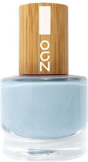 Zao Organic Makeup Nail Polish 682 Sugared Almond Blue 8ml
