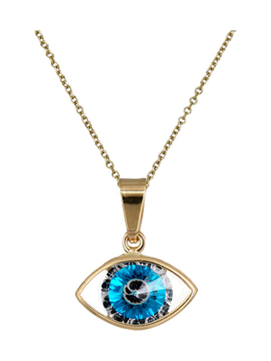 Halskette Auge aus Gold 14K