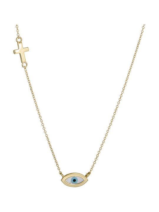 Necklace Eye from Gold 9 K