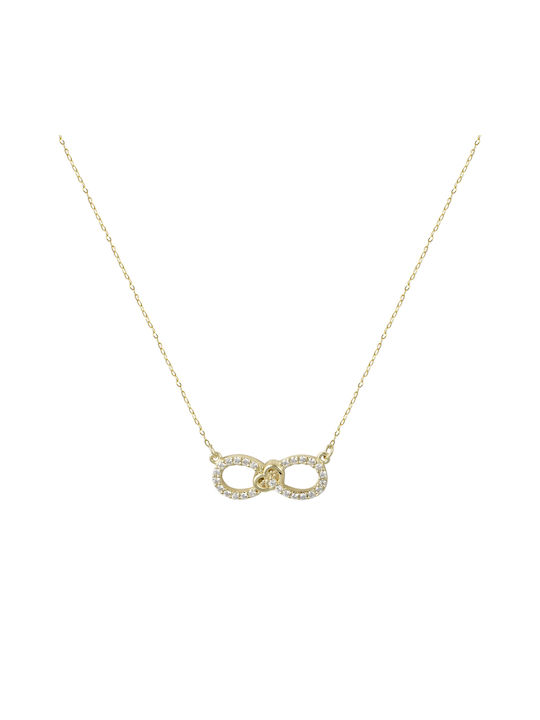 Necklace from Gold 14K with Zircon