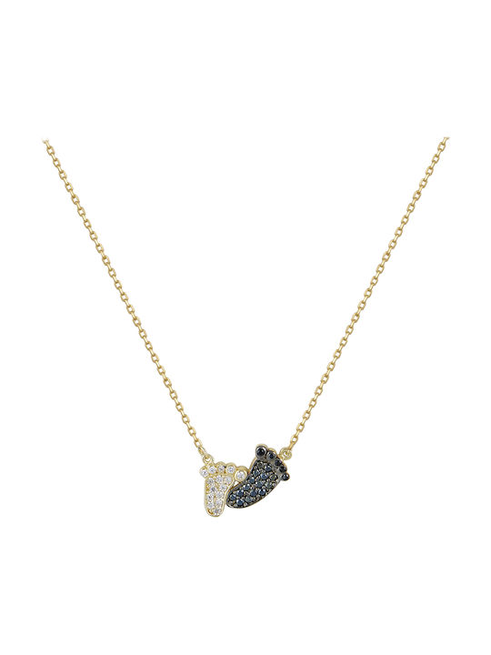 Necklace from Gold 14K with Zircon