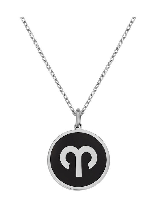 Necklace Zodiac Sign from Silver Black