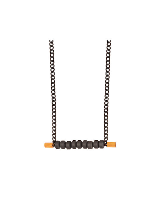 Necklace from Steel Black