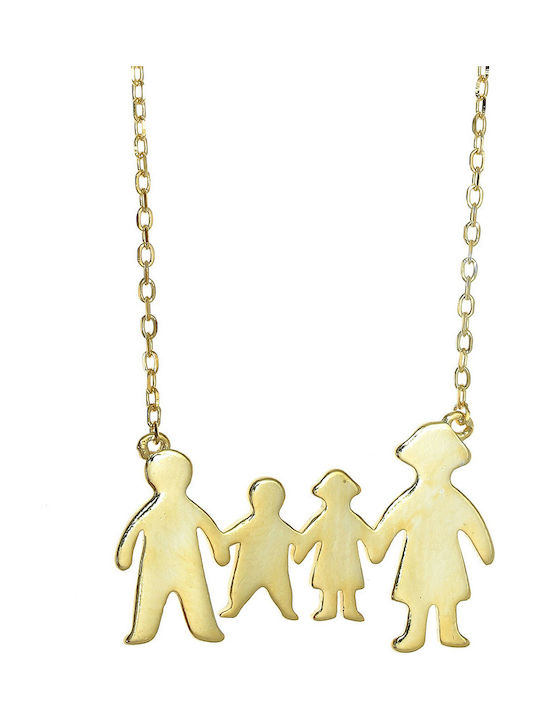 Necklace Family from Gold Plated Silver