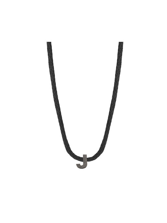 Necklace Monogram from Silver Black