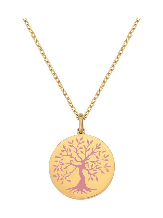 Necklace Tree Gold Plated