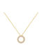 Necklace from Gold 14K with Zircon