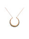 Necklace with Pink Gold Plating with Diamond