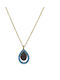 Necklace Double from Gold 9 K with Zircon