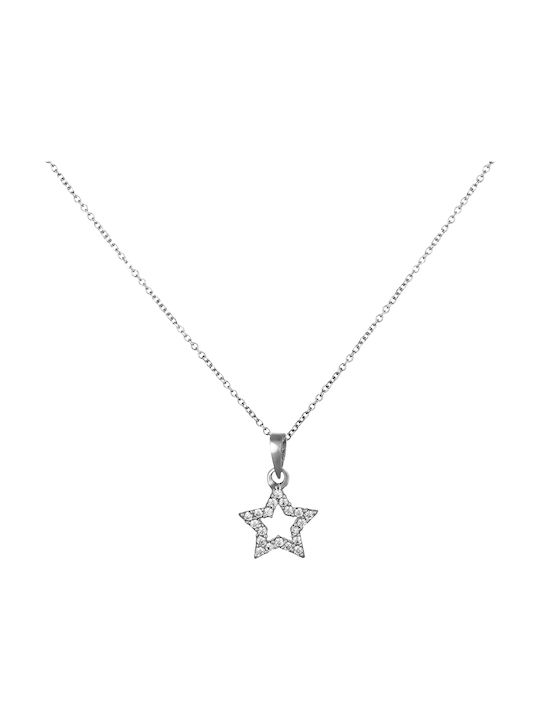 Halskette aus Gold 14K mit Zirkon