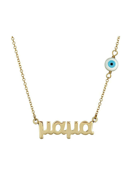 Necklace Mum Gold Plated