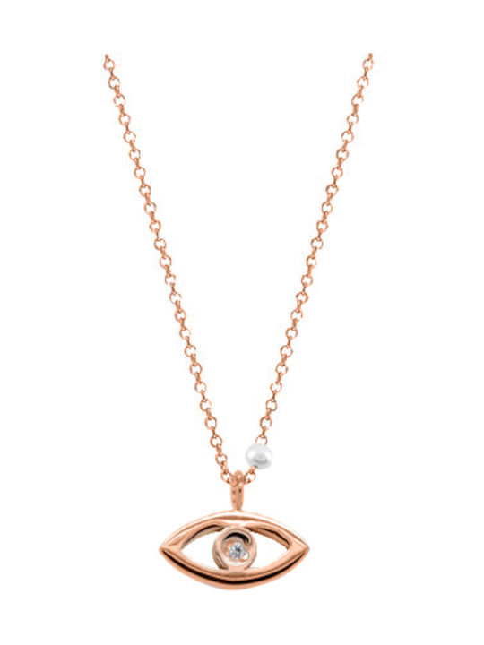 Necklace Eye from Rose Gold 14K