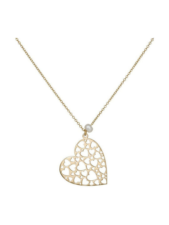 Hearts Halskette aus Gold 14K