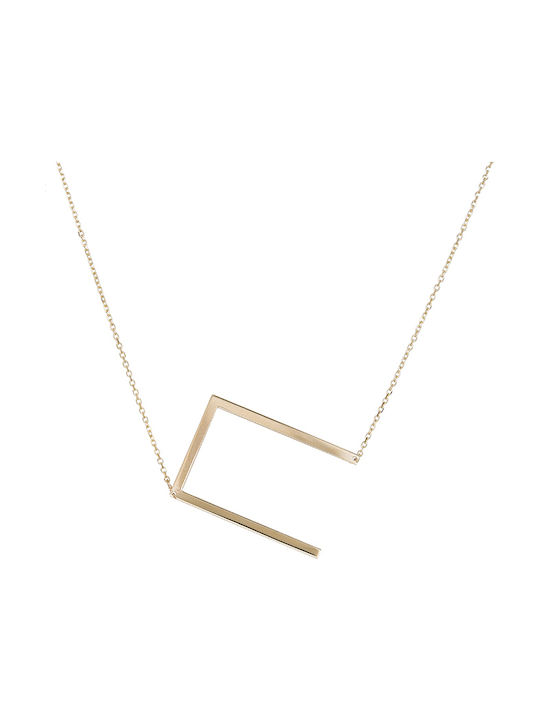 Necklace Monogram from Gold 9 K