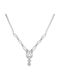 Necklace Rosette from White Gold 14K