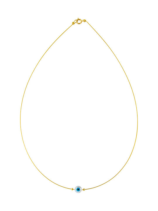 Halskette Talisman Auge aus Gold 14K