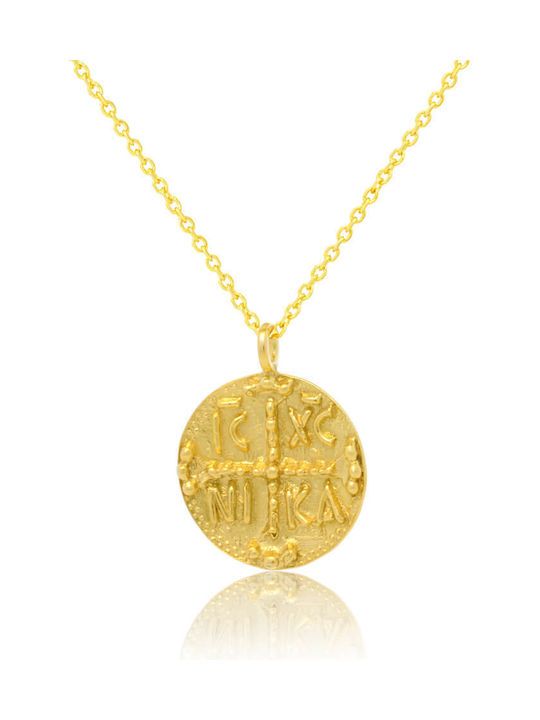 Konstantin Halskette Talisman aus Vergoldetem Silber