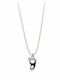 Exis Jewellery Vergoldete Silber Halskette Hellblau E5310RT