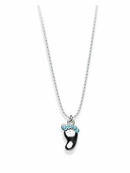 Exis Jewellery Колиета от Златно Сребърен Тюркоазен Е5310ST