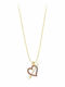 Exis Jewellery Halskette mit Design Herz aus Vergoldet Silber