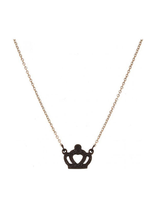 SOFI Necklace from Gold Plated Steel Black