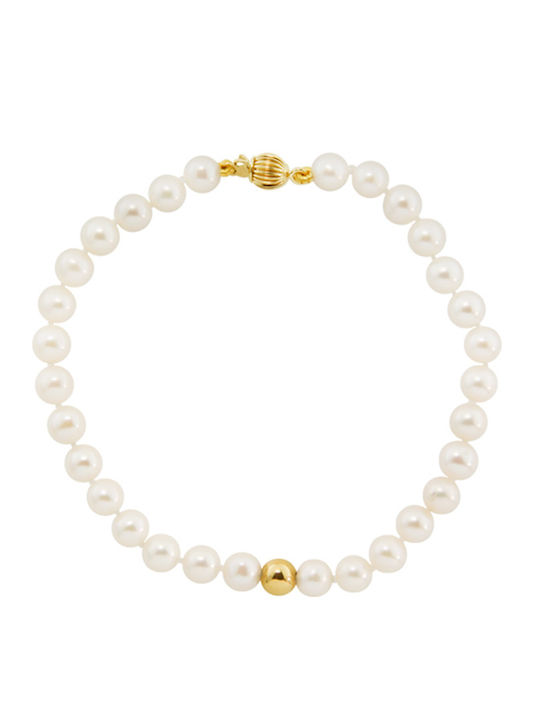 Bracelet made of Gold 14K with Pearls