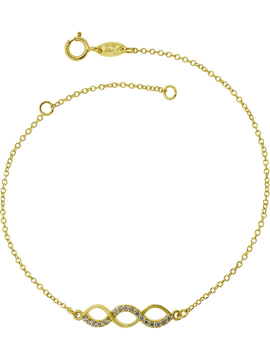 Bracelet Chain made of Gold 14K with Zircon