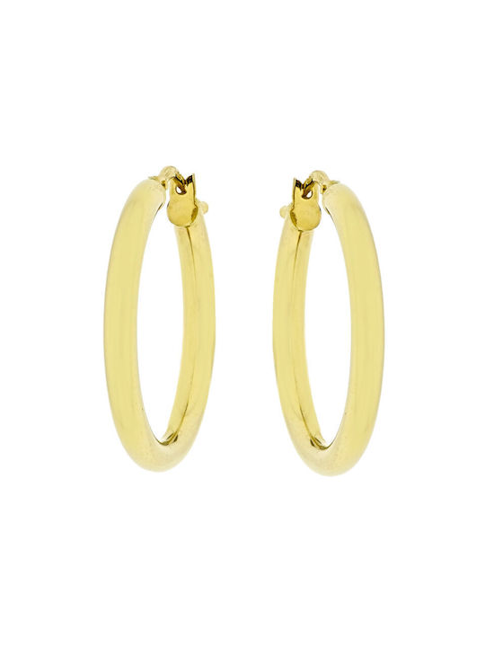 Earrings Hoops made of Gold 14K