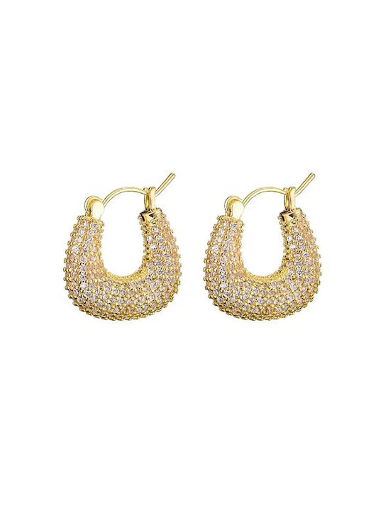 U-shaped Earrings Pendants Gold Plated