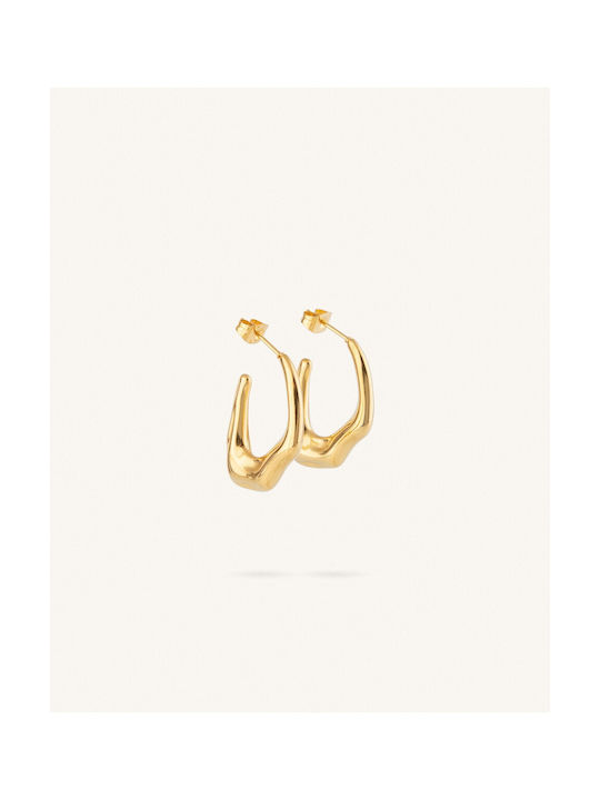 Earrings Hoops made of Steel Gold Plated