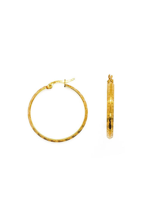 Earrings Hoops made of Steel Gold Plated