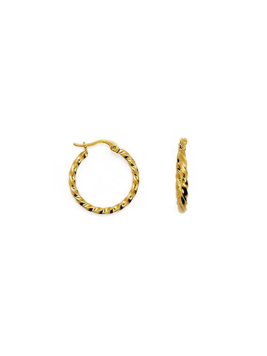 Earrings Hoops made of Steel Gold Plated