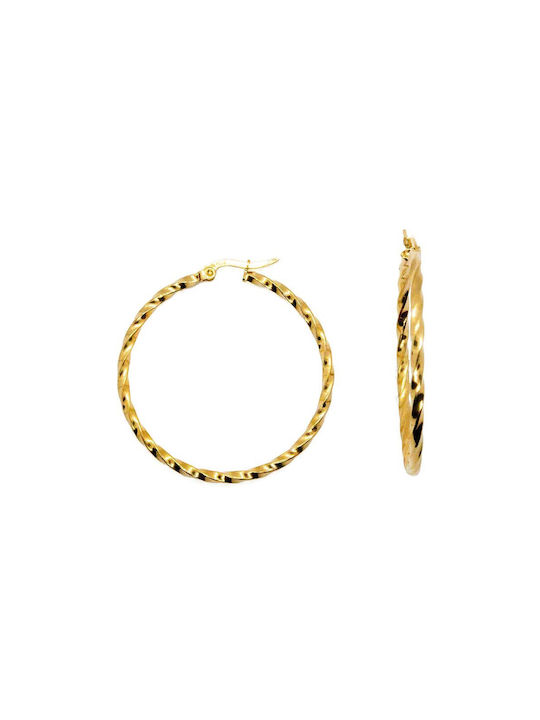 Earrings Hoops made of Steel Gold Plated