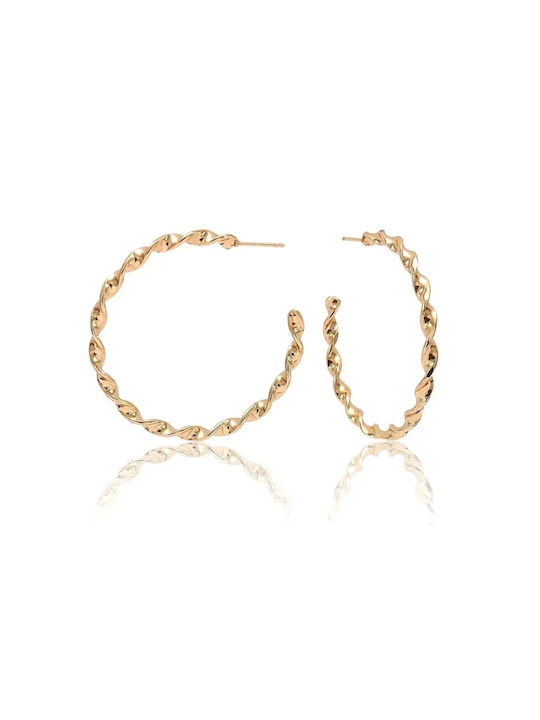 Earrings Hoops made of Steel Gold Plated