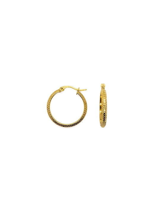 Earrings Hoops made of Steel Gold Plated