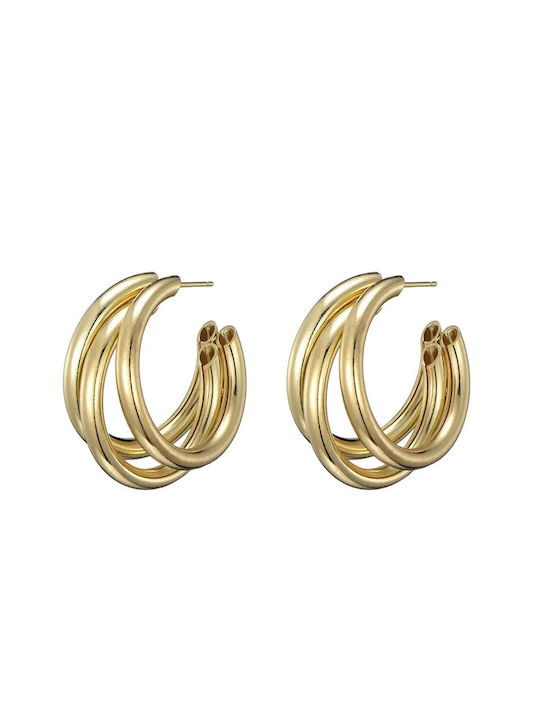 Earrings Hoops made of Steel Gold Plated