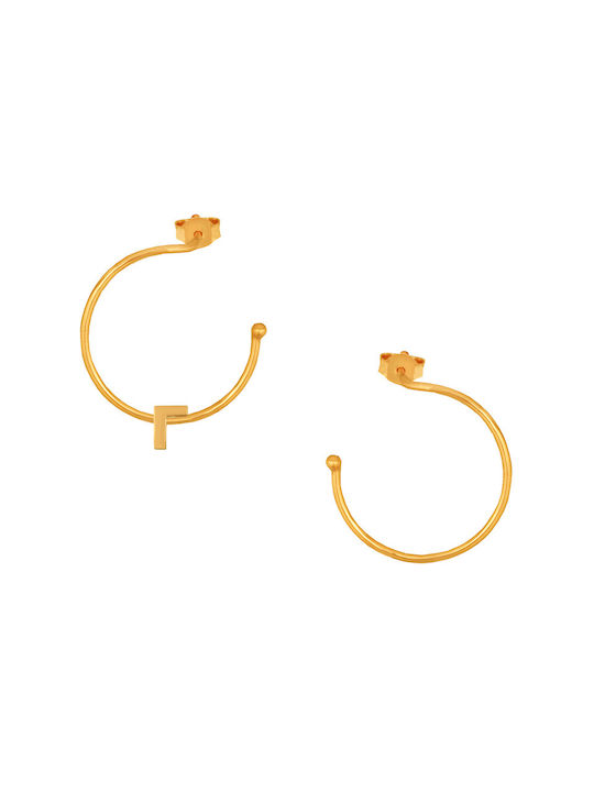 Earrings Hoops made of Silver Gold Plated