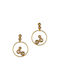 Earrings Pendants Gold Plated with Stones