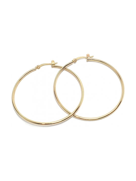 Earrings Hoops made of Gold 14K