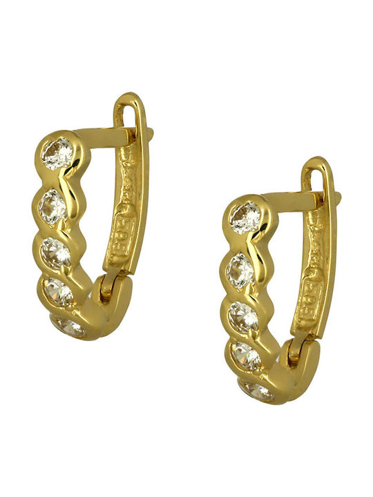 Earrings made of Gold 14K with Stones