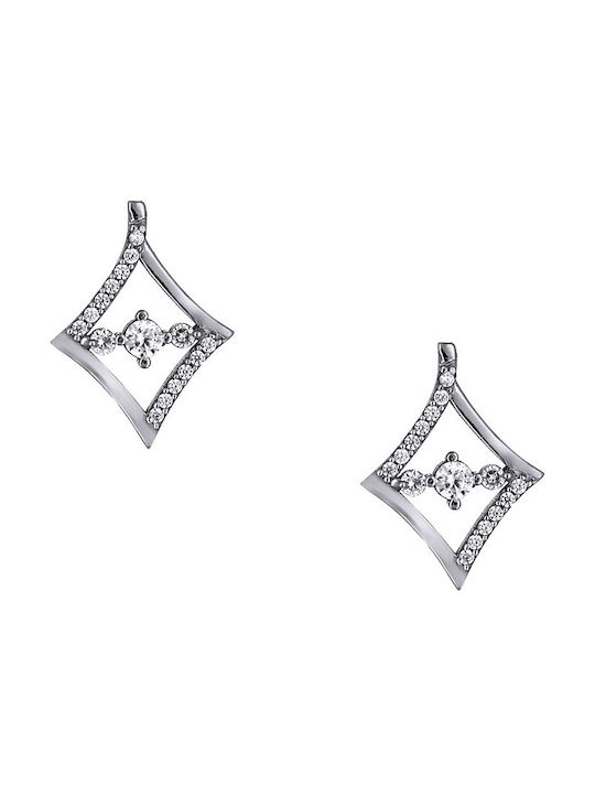 Earrings made of Platinum with Stones