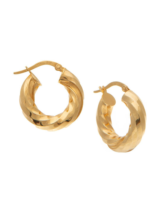 Earrings Hoops made of Gold 14K