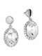 Exis Jewellery Earrings Dangling Rosette made of Silver