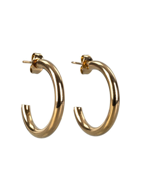 FantazyStores Earrings Hoops Gold Plated