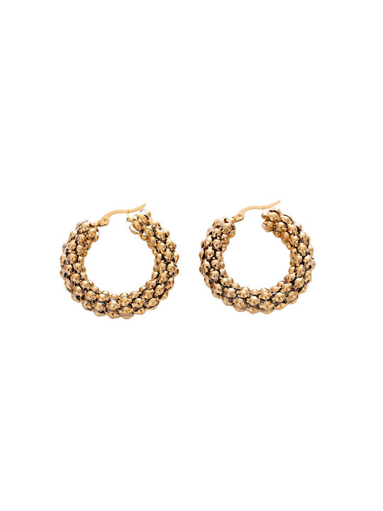 Charmy Earrings Hoops made of Steel Gold Plated