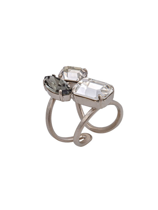 Women's Brass Ring with Stone