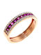 Fa Cad'oro Women's Half Eternity Ring with Diamond 18K