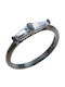 Fa Cad'oro Ring with Zircon made of White gold 14K
