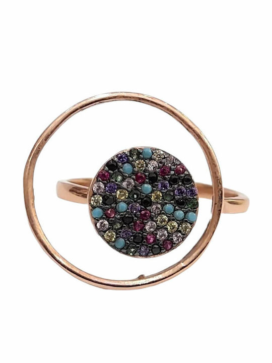 One Jewellery Γυναικείο Δαχτυλίδι από Ασήμι Επιχρυσωμένο